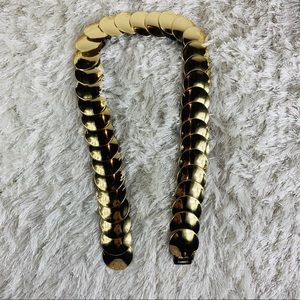 Vintage Gold Stretch Belt Circles Medium Boho